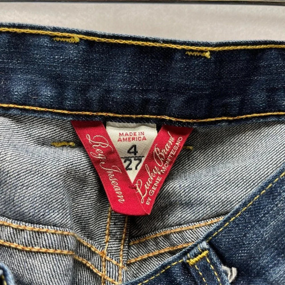 Lucky Brand Jeans Womens 4/27 Victory Rider Bootcut Stretch Medium Washed Blue - Picture 9 of 13